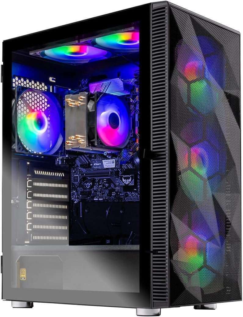 Skytech Gaming Storm Gaming PC, AMD Ryzen 5 5600GT 3.6GHz, Vega 7, 1TB NVMe SSD, 16GB DDR4 RAM 3200, 650W Gold PSU, Wi-Fi, Win 11, Desktop