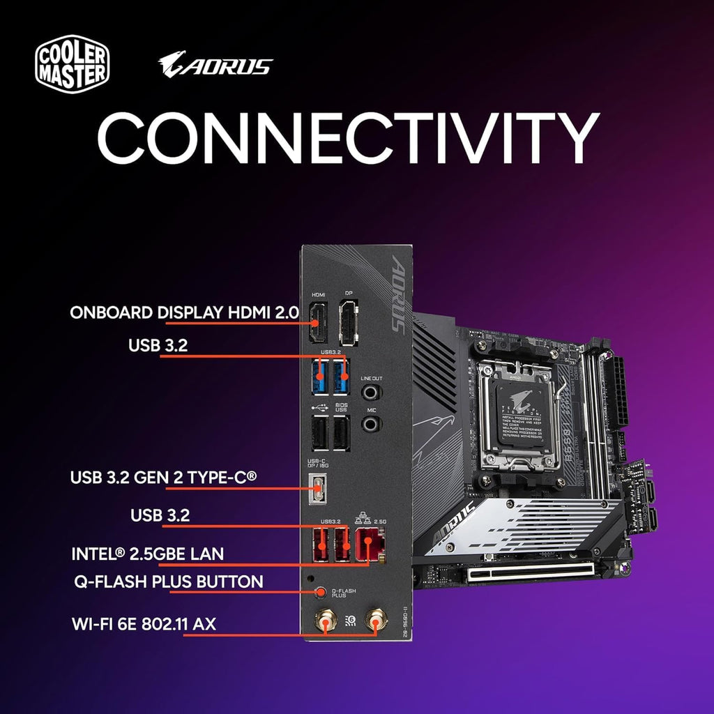 Cooler Master NR2 Pro Gaming PC – AMD RYZEN 7 7800X3D, NVIDIA GeForce RTX 5070 12GB, 32GB DDR5 6000MHz, 2TB Gen4 M.2, Windows 11, V850 SFX Gold PSU, Compact Mini ITX Desktop PC