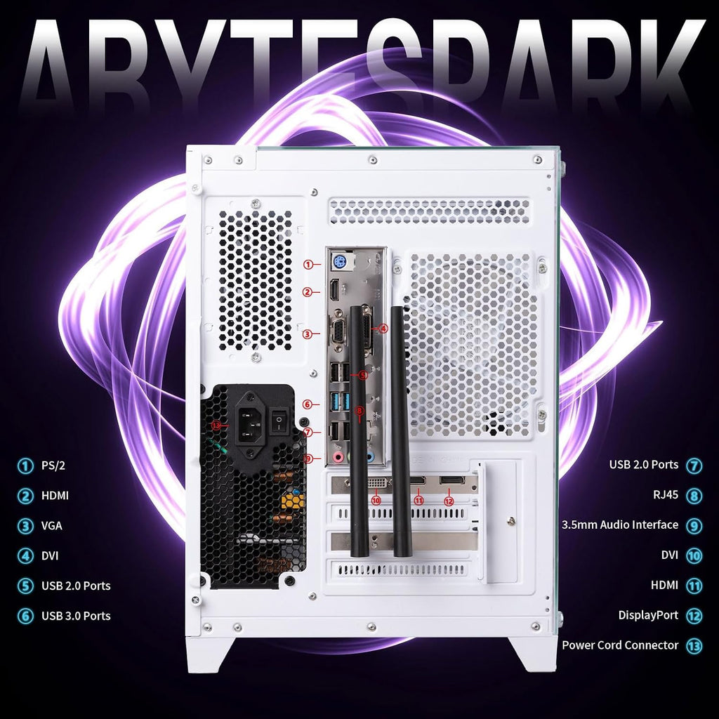 Prebuilt Gaming PC Desktop Computer,Intel Core i7 Desktop,Operating at A Frequency of 3.4-3.9 GHz,RX590 Graphics Card with 8GB GDDR5 Video Memory,16GB RAM, 512GB SSD,WiFi 5.0,RGB Fan x4
