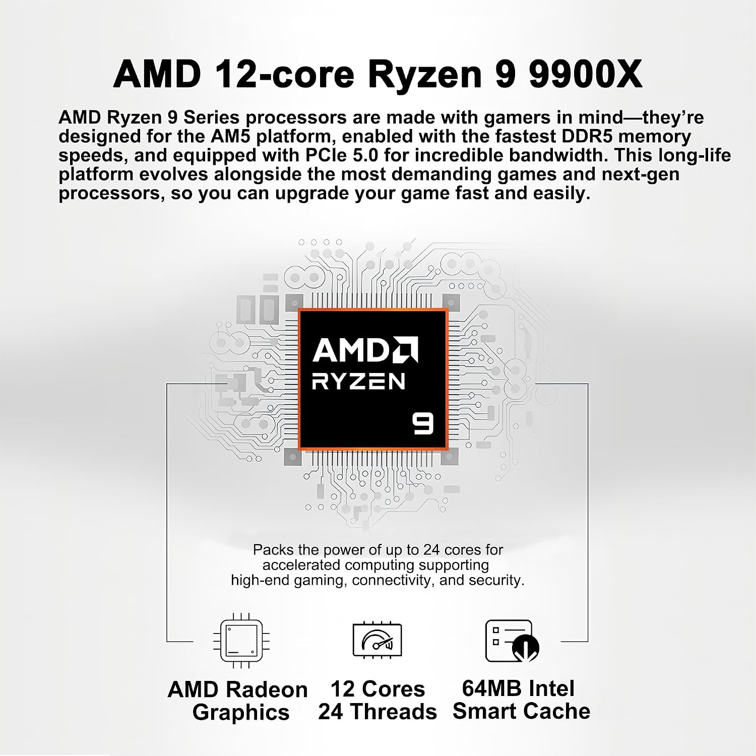 msi Aegis ZS2 Gaming Desktop AMD 12-core Zen 5 Ryzen 9 9900X (Beats i9-14900HX) 32GB RAM 4TB SSD GeForce RTX 5070 DLSS 4 360mm Liquid Cooler 750W 80+ Gold PSU Support HDD Win11 w/ICP Hub