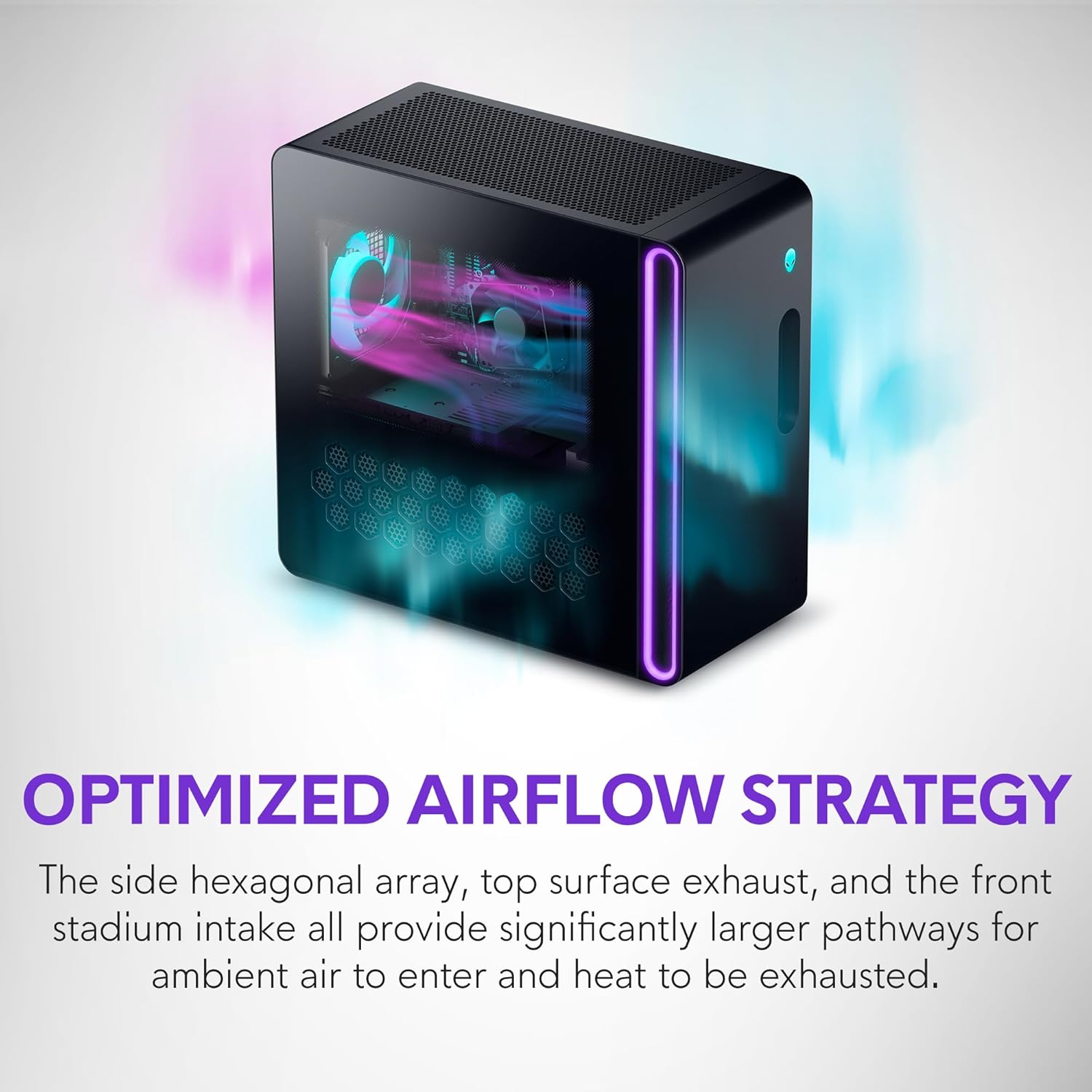 Alienware Aurora Gaming Desktop ACT1250 - Intel Core Ultra 7 265F Processor, Air Cooled, NVIDIA GeForce RTX 5060Ti, 16GB DDR5 RAM, 1TB SSD, 500W Platinum Rated PSU, Windows 11 Home - Clear Panel