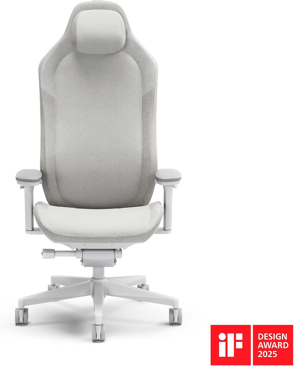 Fractal Design Refine Fabric Light Gaming Chair - Ergonomic Office Desk Chair Functionality with 4D Adjustable Armrests, High-Back Support, Lumbar Cushion, and Premium Fabric