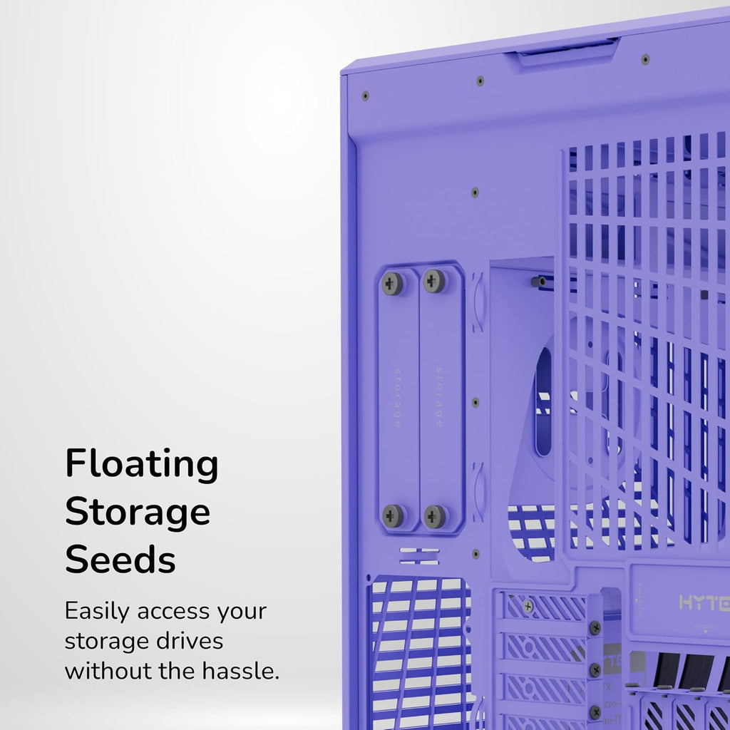 Hyte Y70 Mid-Tower ATX Gaming PC Desktop Case - Panoramic Tempered Glass - Dual Chamber - High Airflow Chassis - PCIE 4.0 Riser Cable Included - New Modern Aesthetic - Taro Milk (Purple)
