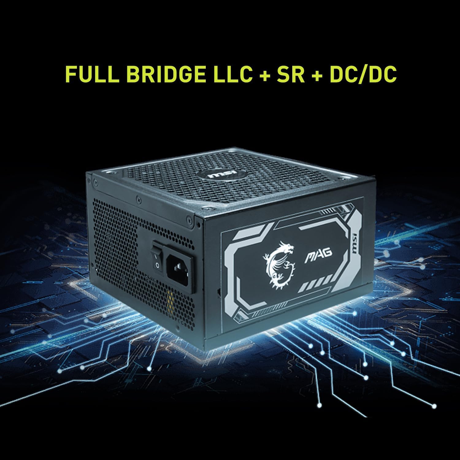 msi MAG A1000GL PCIE5, Fully Modular Compact Gaming 1000W Power Supply, 80+ Gold, ATX 3.1 & PCIe 5.1 Ready, Native Dual-Color 12V-2x6 Cable, 10 Year Warranty