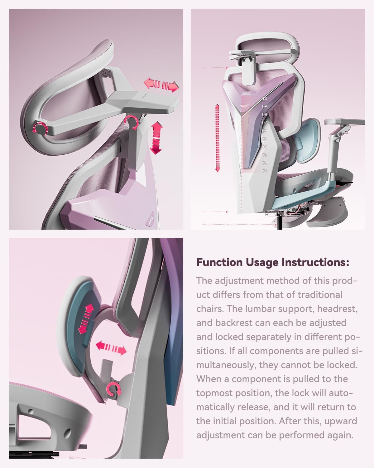 Autofull G7 Gaming Chair - 3-Zone Lumbar, 22-Point Adjustment, Breathable Mesh, Custom Backplate, 720° Armrests, BIFMA Certified Ergonomic, 140° Recline, IGR Certified, Niko Endorsed - Gift for Gamers