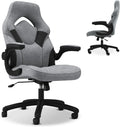 RESPAWN 3085 Ergonomic Gaming Chair for Adults, High Back Office Chair with Headrest and Flip Up Arms, Leather Racing Style Gaming Seat with Lumbar Support, Video Game Computer Desk Seat - Gray Fabric