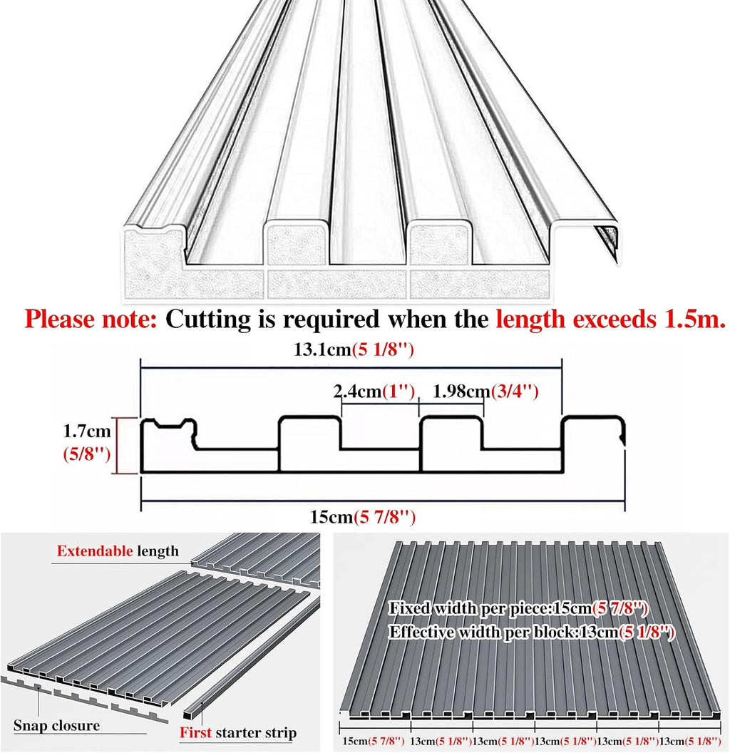 Heavy Duty Ceiling Insulated Panels, Metal Roofing Panels for Chicken Coop Gazebo and Mobile Homes, Corrugated Awning Covers with Polycarbonate Fill(Gray,L 1m(3.2ft))