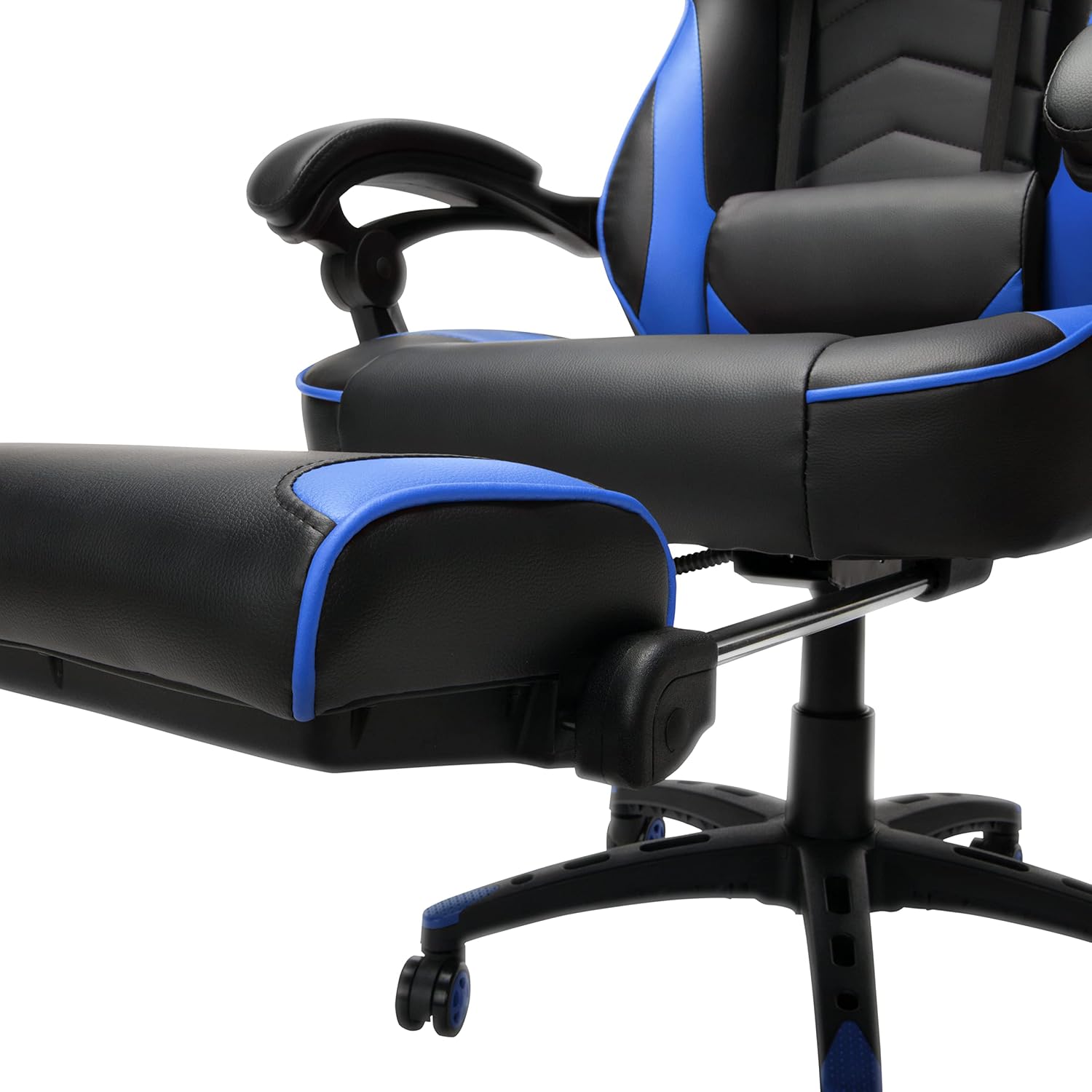 RESPAWN 110 Ergonomic Gaming Chair with Footrest Recliner - Racing Style High Back PC Computer Desk Office Chair - 360 Swivel, Adjustable Lumbar Support, Headrest Pillow, Padded Armrests - 2019 Blue