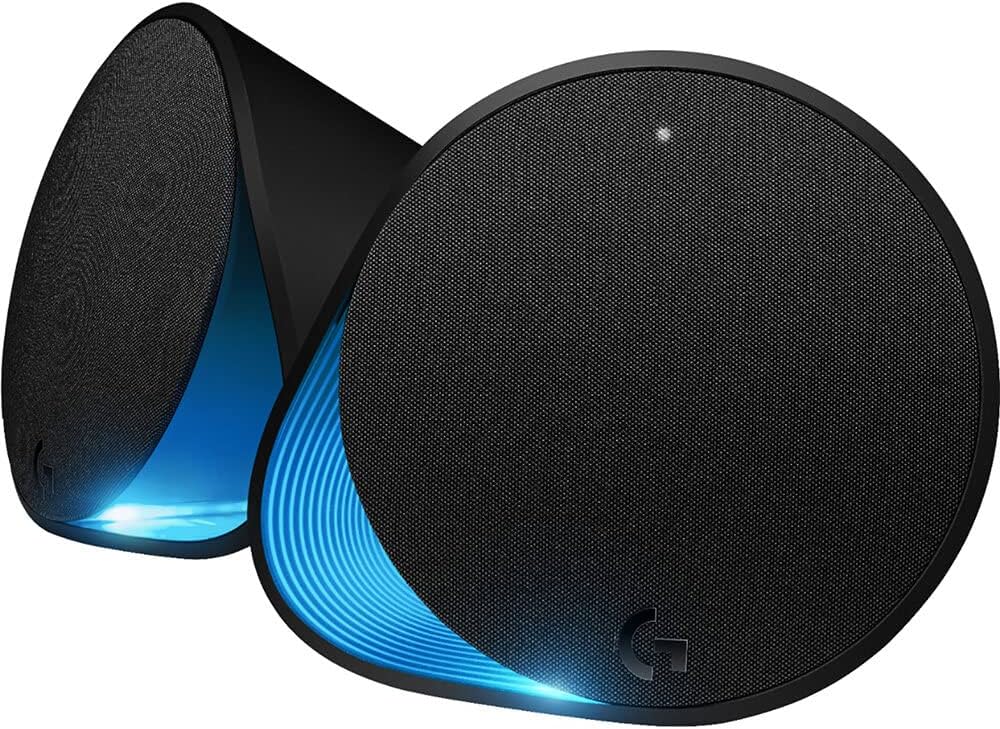 Logitech G560 PC Gaming Speaker System with 7.1 DTS:X Ultra Surround Sound, Game Based LIGHTSYNC RGB, Two Speakers and Subwoofer, Bluetooth, USB, Immersive Gaming Experience - Black