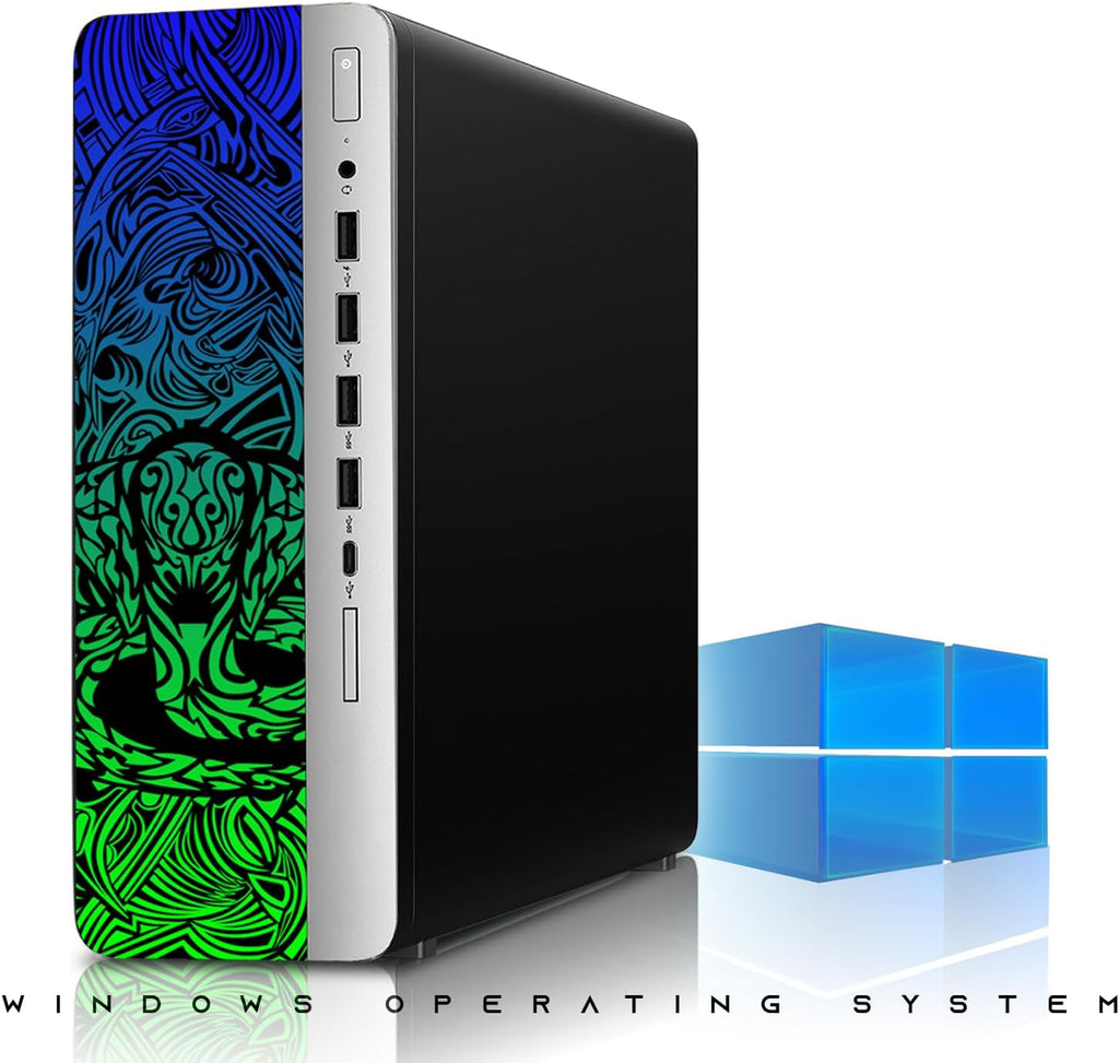 TechMagnet HP Regular Cobra Edition Desktop – Intel Core i5|16GB DDR4 Ram|512GB SSD|New 24 Inch Curved Monitor|Windows 11 – Computer Tower PC (Renewed)