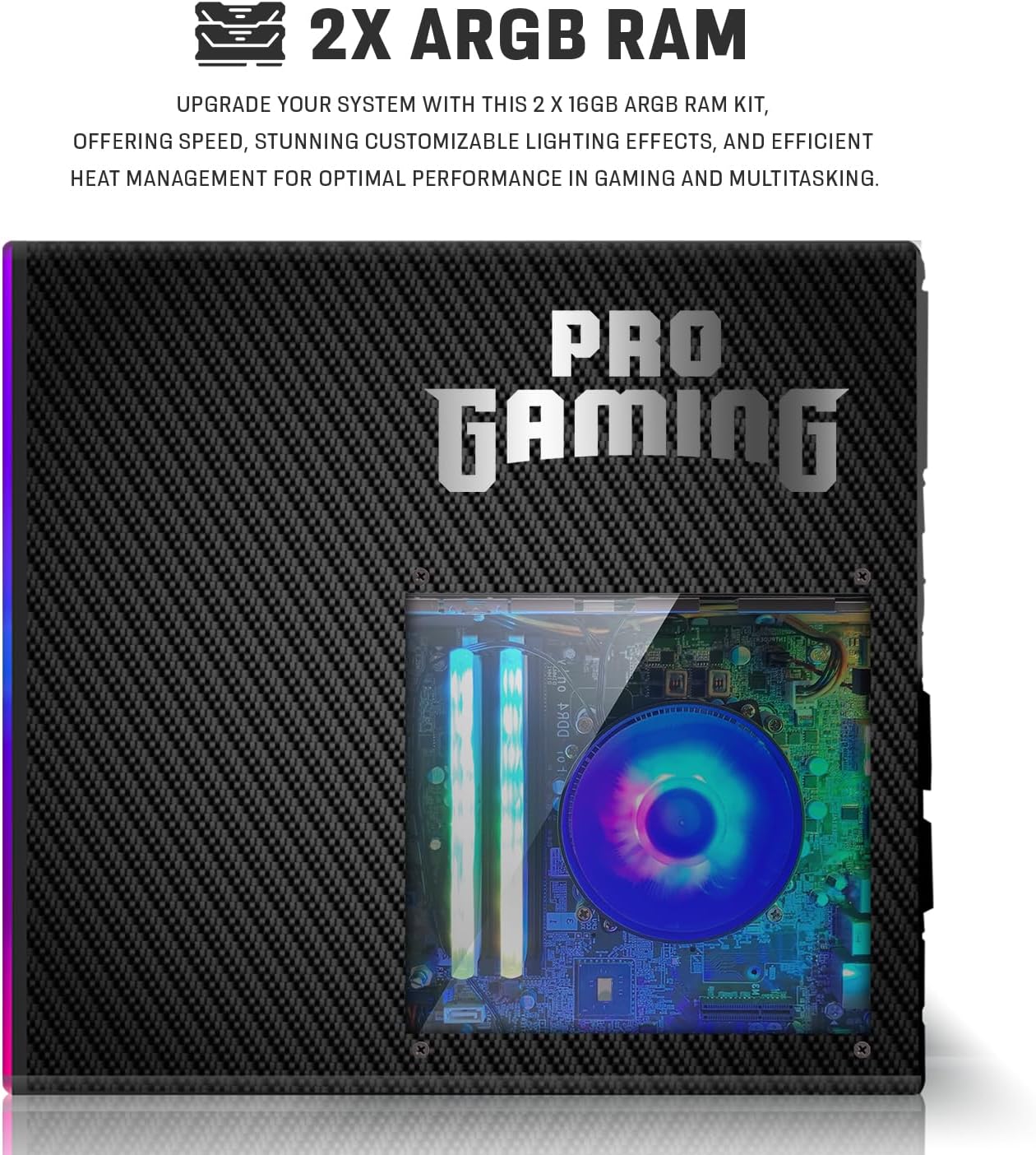 HP Carbon Black Desktop Computer PC–Intel Core i5,16GB ARGB RAM,512GB SSD,GT-1030 Graphic Card,27 Inch Curved Monitor,RGB KBM with AI Copilot Key,RGB Headphone,Webcam,Windows 11 (Renewed)
