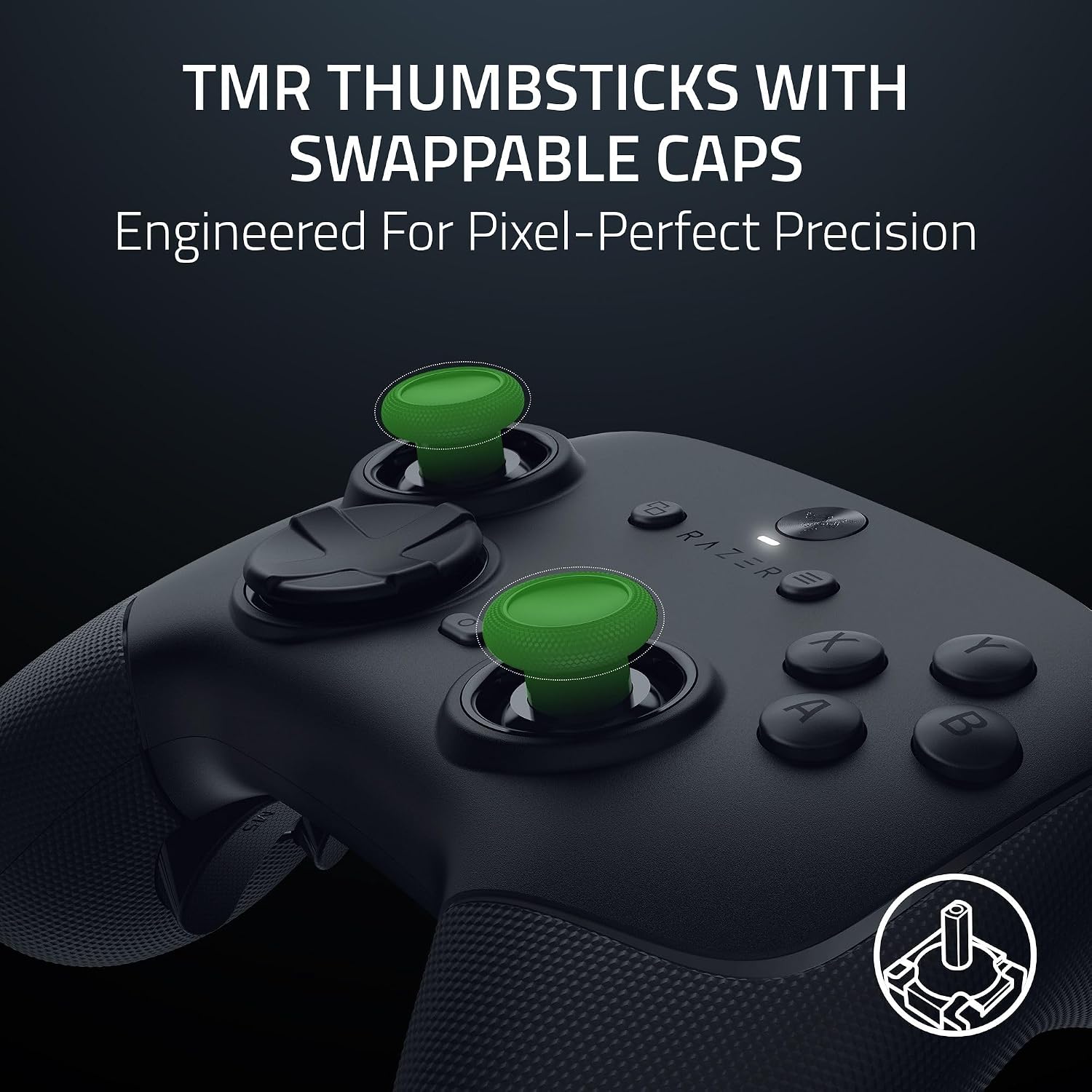 Razer Wolverine V3 Pro 8K PC Wireless Gaming Controller: 8000 Hz Polling Rate - TMR Thumbsticks with Swappable Caps - Up to 36 Hr Battery - 6 Remappable Buttons - Fast Triggers - Carrying Case - Black