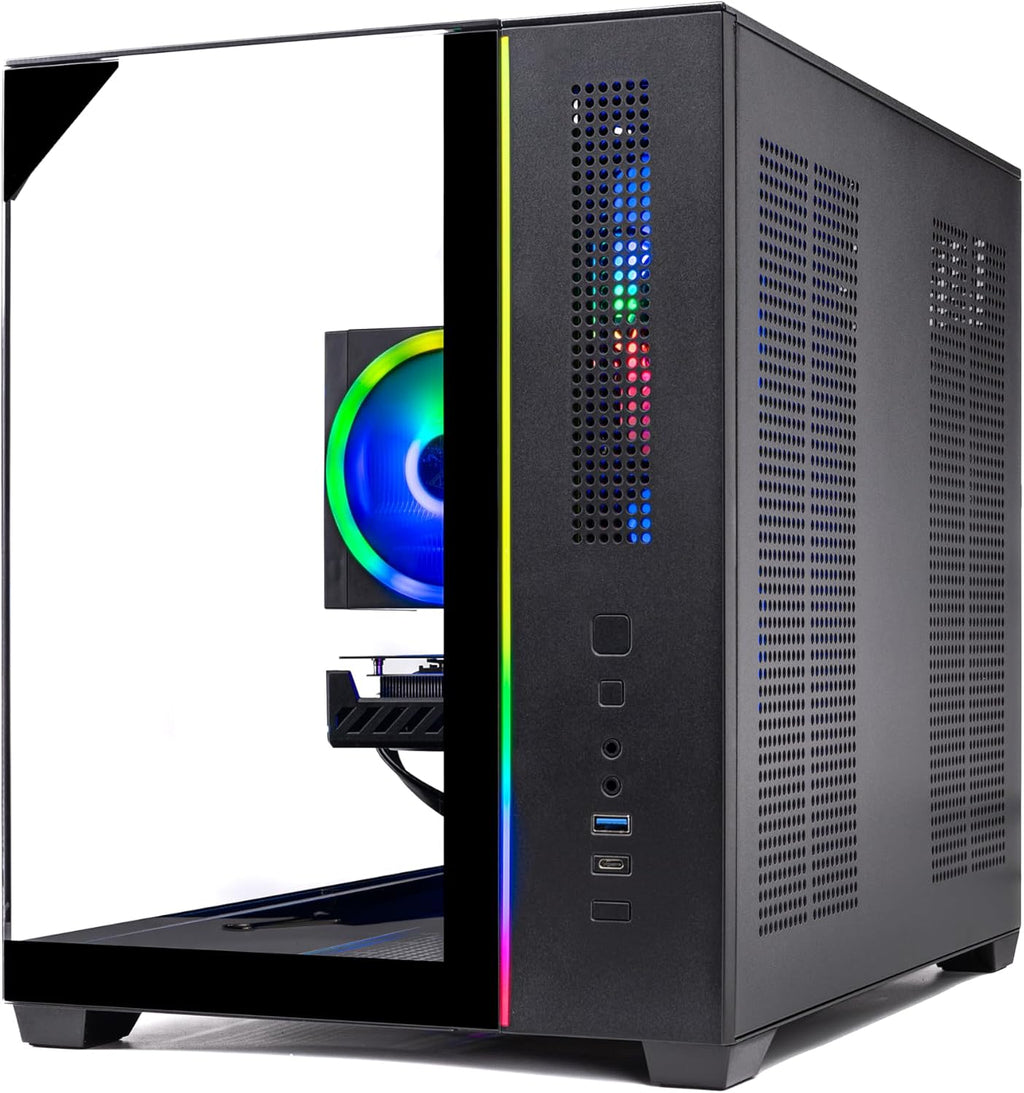 Skytech Gaming Crystal Gaming PC, AMD Ryzen 5 5500 3.6GHz, NVIDIA RTX 5050 8GB, 1TB NVMe SSD, 16GB DDR4 RAM 3200, 650W Gold PSU, Wi-Fi, Win 11, Gaming Desktop