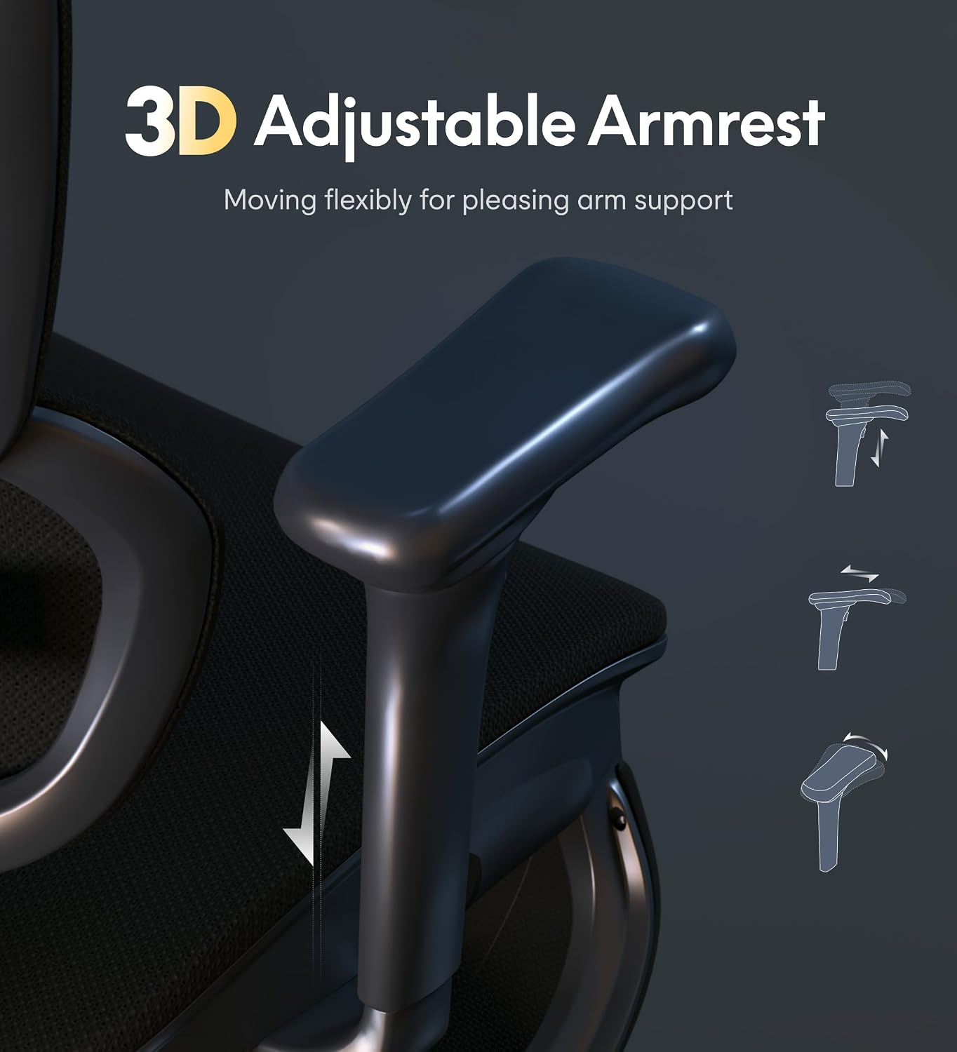 FLEXISPOT Sentinel Ergonomic Gaming Chair with Dual-Wing Adaptive Lumbar, 3D Armrests, 3-Position Recline up to 120°, Height-Adjustable Backrest, Premium Mesh Computer Desk Chair for Home & Office