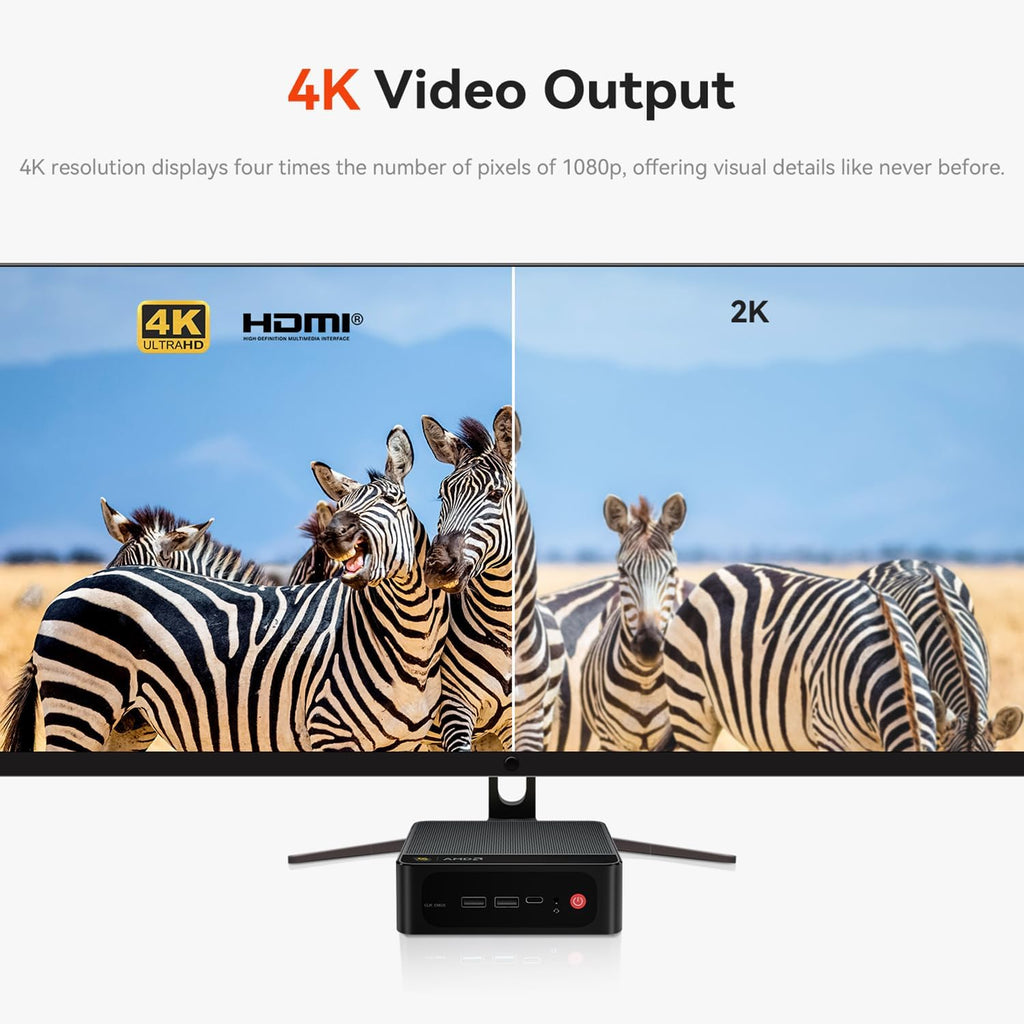 Beelink SER5 MAX Mini PC, AMD Ryzen 7 7735HS(6nm, 8C/16T) up to 4.75GHz, Mini Computer 24GB LPDDR5 RAM 500GB NVME SSD, Micro PC 4K@60Hz Triple Display, Mini Gaming Computer WiFi6/BT5.2/HTPC/W-11 Pro