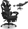 Respawn 110 Pro Ergonomic Gaming Chair with Footrest for Adults - Comfortable Office Gaming Recliner with Lumbar Support and Headrest, Racing Style Video Game Chairs for Computer Gamer - White