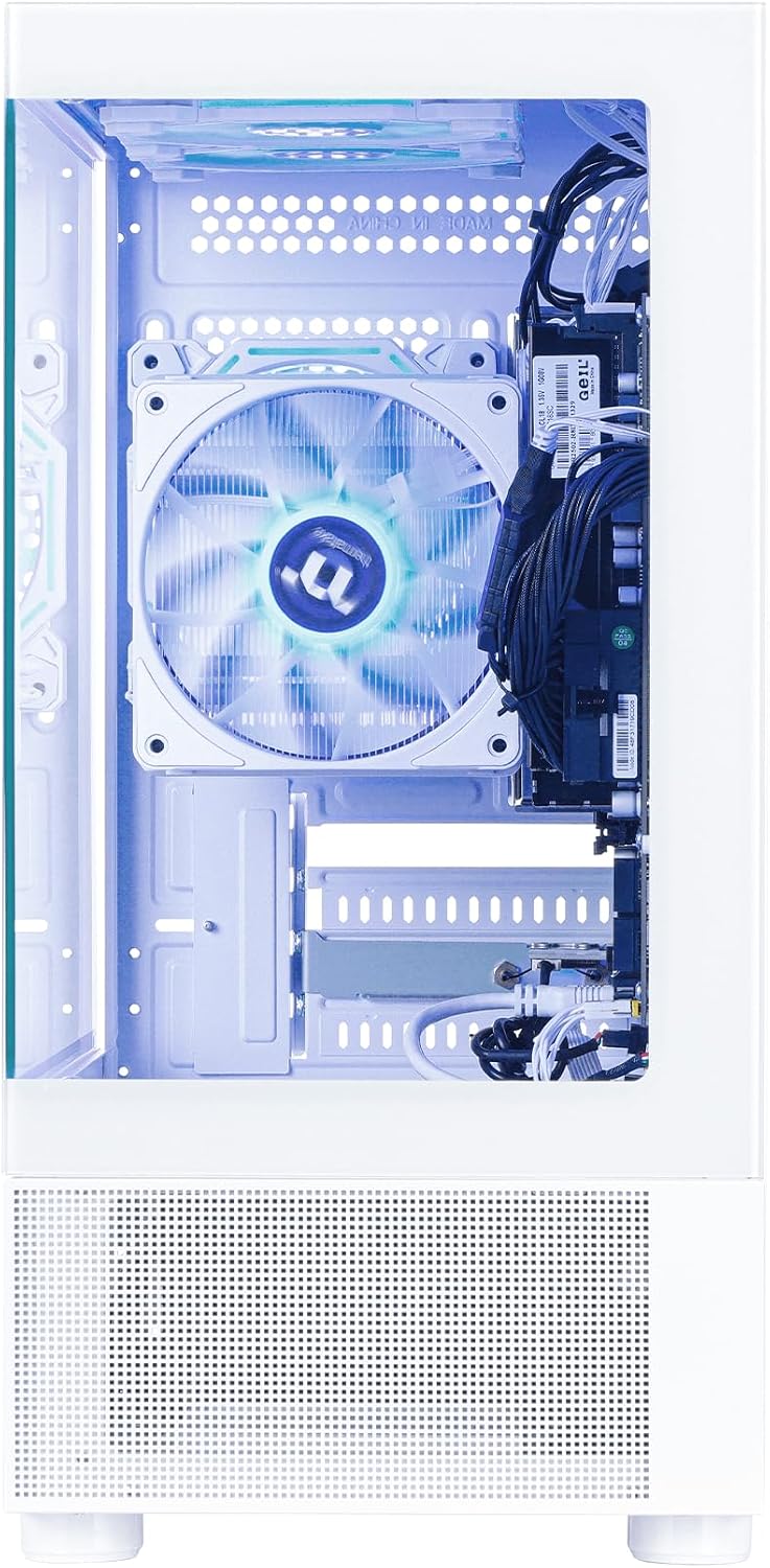 NINGMEI Soul Gaming PC Desktop,AMD Ryzen 5 5600GT 6 core 3.6GHz(up to 4.6GHz),AMD Radeon Vega 7 Graphics,16GB DDR4 RAM 3200MHz,1TB NVME SSD,550W PSU, Windows 11 Home 64-bit,White