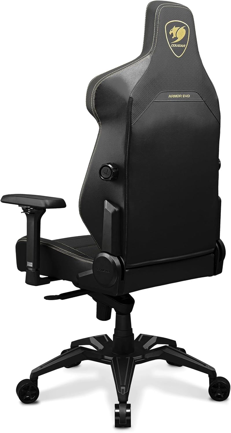 COUGAR Armor Evo Gaming Chair with Breathable Premium PVC Leather, Integrated 4-Way Lumbar Support and Magnetic Neck Pillow Foam (Royal)
