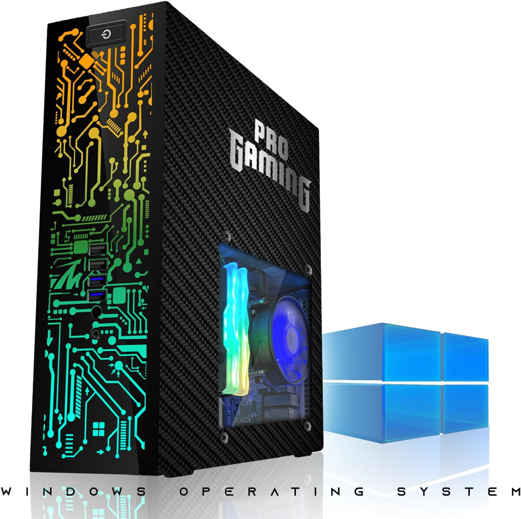 HP Carbon Black Desktop Computer PC–Intel Core i5,16GB ARGB RAM,512GB SSD,GT-1030 Graphic Card,RGB KBM with AI Copilot Key,RGB Headphone,Webcam,Windows 11 (Renewed)