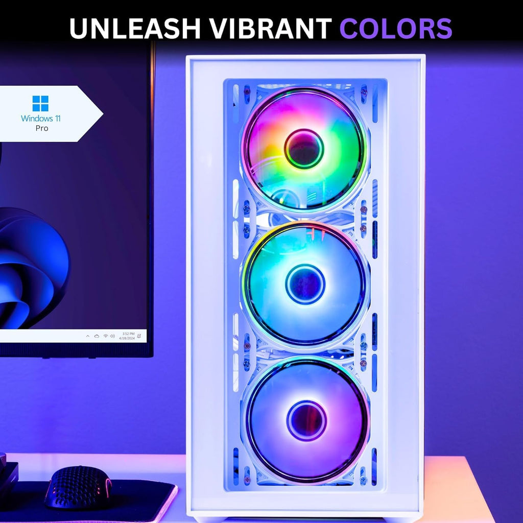 NOVATECH Titan Prebuilt Gaming PC Desktop Computer - RTX 5060 - Ryzen 5-1TB M.2 SSD - 16GB RAM WiFi/BT, Win 11 Pro - Gaming Computer Tower, Pre Built PC Gaming - 1 Year Warranty