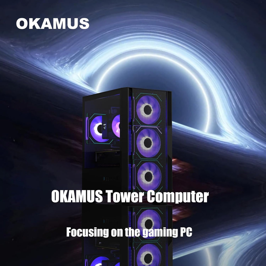 Gaming PC, i7 CPU, GTX 1660 Super 6GB DDR6 Graphics Card, 512 GB M.2, 16 GB RAM Pre-Built Computer, ARGB Fans x 4, Win 11 Home，WiFi 6 + BT 5.3, 550W PSU (GTX 1660S+512GB+16GB)