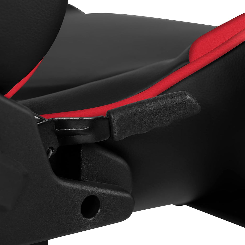 Flash Furniture X20 Fully Reclining LeatherSoft Racing Style Gaming Chair with and Lumbar Pillows, Ergonomic Padded Swivel Computer Chair, Red/Black