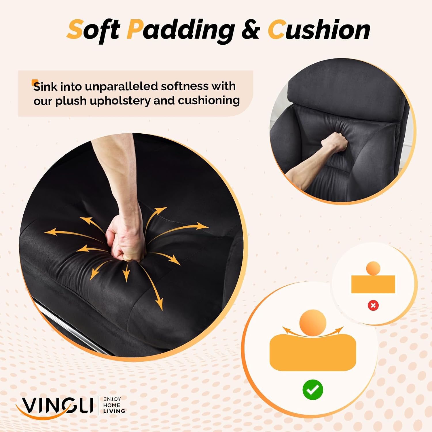 VINGLI 100-130° Reclining Tall Office Chair with Foot Rest & Adjustable Armrests, Ergonomic Criss Cross Chair with Wheels & Headrest, Comfy Wide-Seat Gamer Chair for the Heavy, Microfiber, Black