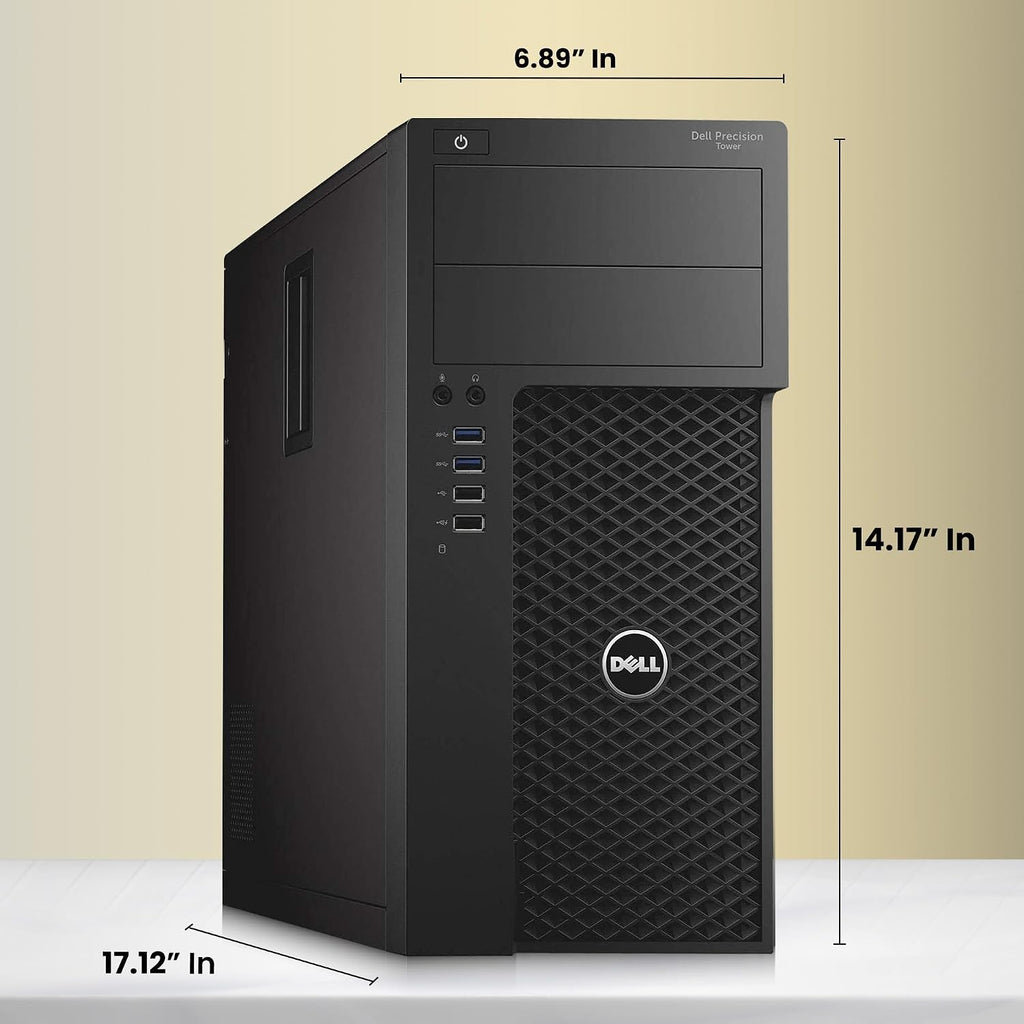 Dell Precision Gaming Desktop Tower Computer – Intel Core i7-6700 6th Gen – 16GB RAM – 1TB SSD – GeForce GTX 1050 Ti – RGB Keyboard & Mouse – Windows 11 Pro – Workstation PC (Renewed)