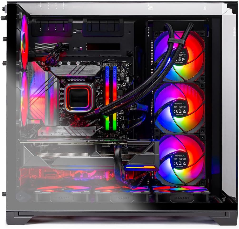 Skytech Gaming O11 Vision Gaming PC, AMD Ryzen 7 7700X 4.5GHz, NVIDIA RTX 5070 12GB, 1TB Gen4 NVMe SSD, 32GB DDR5 RAM 6000, 850W Gold ATX 3 PSU, 360 ARGB AIO, Wi-Fi, Win 11, Desktop