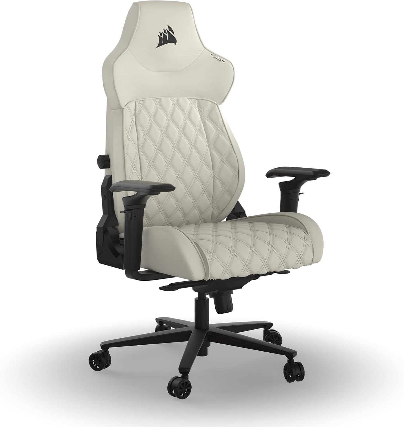Corsair TC500 Luxe Gaming Chair – Premium Breathable Fabric – Wide Seat – Five-Way Adjustable Armrests – Adjustable Built-in Lumbar Support – 90-135 Degree Recline – Frost