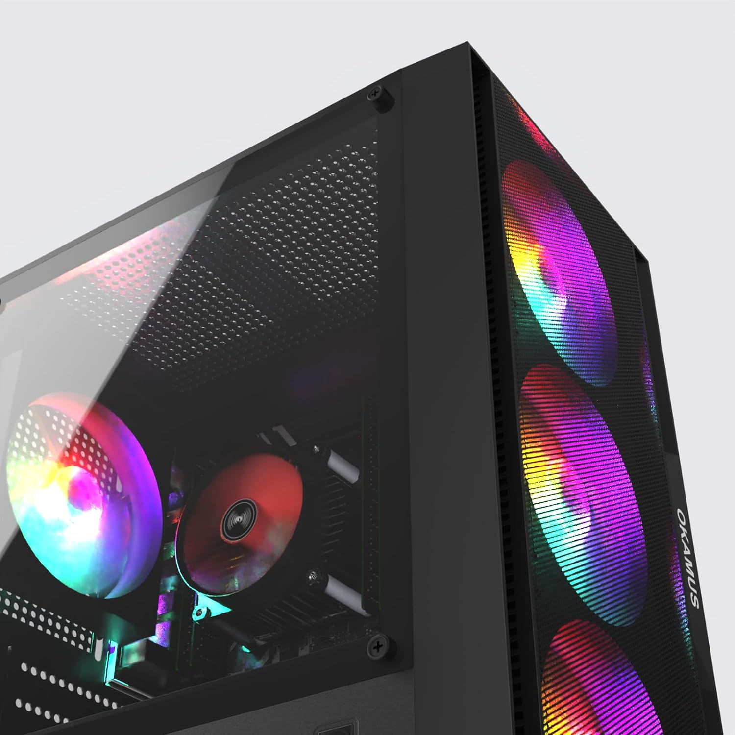 Gaming PC, i5 CPU Up to 3.6GHz, Integrated Graphics, 256 GB M.2, 8 GB RAM Pre-Built Computer, RGB Fans x 4, Win 11 Home，WiFi 6 + BT 5.3, 550W PSU (i5 CPU+256GB+8GB)