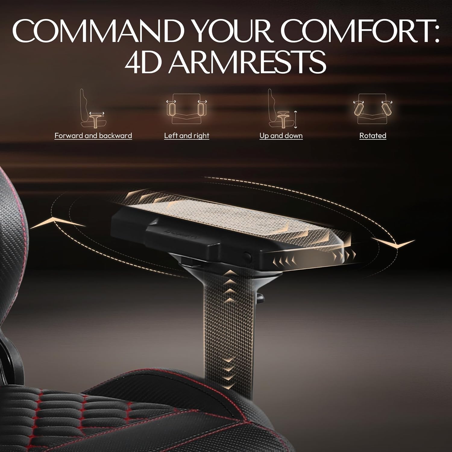Dowinx Big and Tall Gaming Chair 400LBS, Ergonomic Computer Chair with Massage Lumbar Support & Footrest, High Back Comfortable Office & Gaming Chair with 4D Armrests, PU Leather, Black