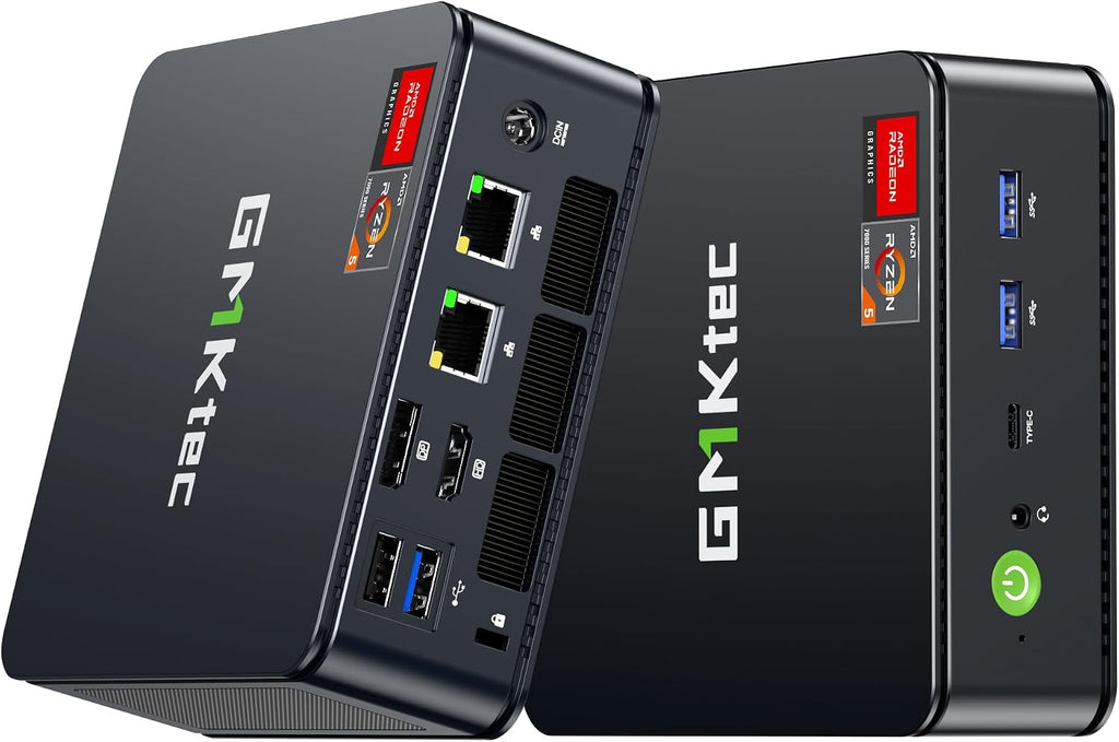 GMKtec M6 Ultra Gaming Mini PC Ryzen 7640HS (Upgraded 6600H/ 6800H), 32GB RAM DDR5 512GB SSD Dual NIC LAN 2.5GbE Desktop Computers Office Home, Triple 4K Display, WiFi 6, USB4, BT 5.2, DP, HDMI 2.0