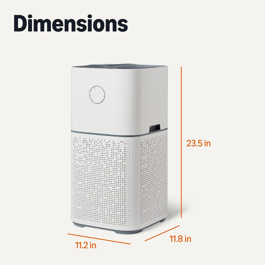 Amazon Basics Air Purifier for Home with Large Rooms, Covers Up to 2600 Sq ft, White