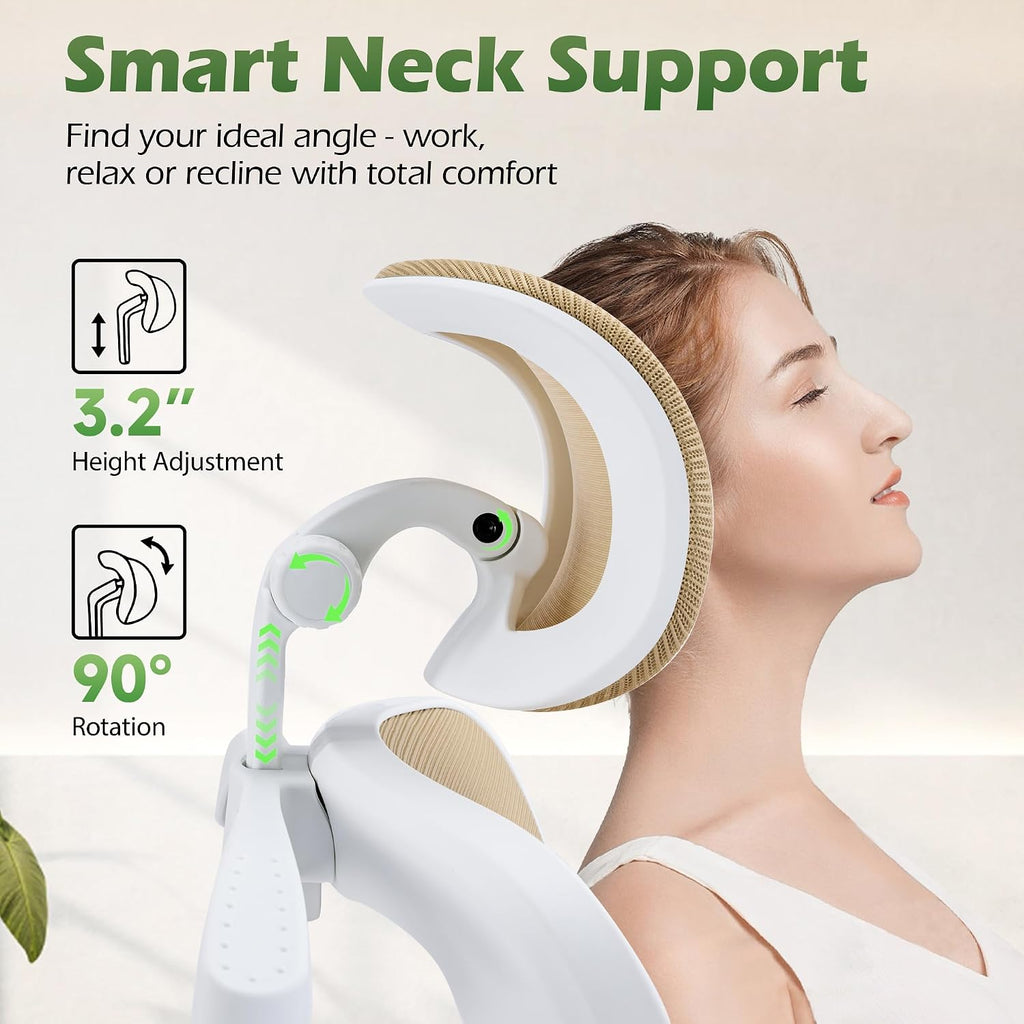 AreShark Office Chair Ergonomic Desk Chairs with Adjustable Lumbar Support& Headrest Hanger, High Back Breathable Mesh Chair with Wheels, Rolling Swivel Comfy Task Computer Chair for Home Work Gaming