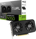 ASUS Dual GeForce RTX™ 5050 8GB GDDR6 (PCIe 5.0, 8GB GDDR6, DLSS 4, HDMI 2.1b, DisplayPort 2.1b, 2-Slot, Axial-tech Fan Design, 0dB Technology, Dual BIOS and More)