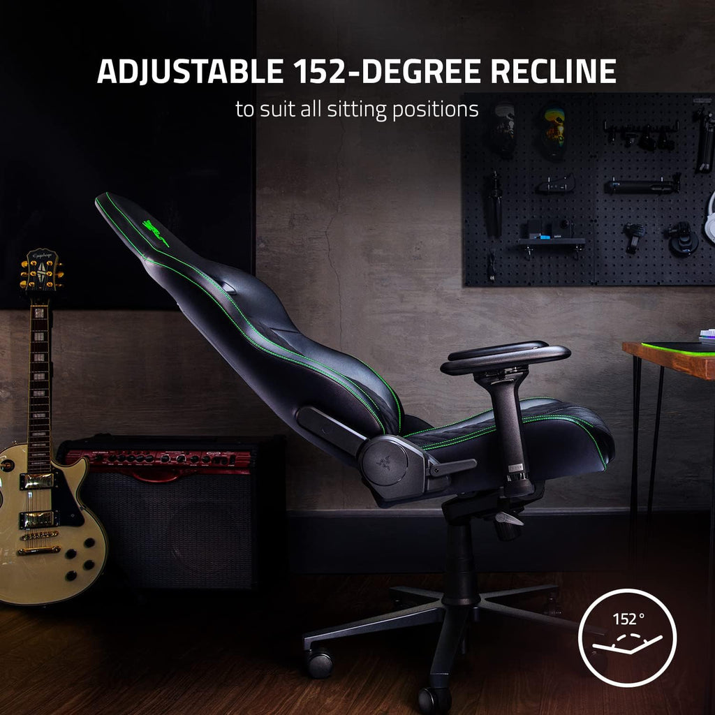 Razer Enki X Essential Gaming Chair + Freyja HD Haptic Gaming Chair Cushion: All-Day Comfort - Built-in Lumbar Arch - Optimized Cushion Density - Dual-Textured, Eco-Friendly Synthetic Leather