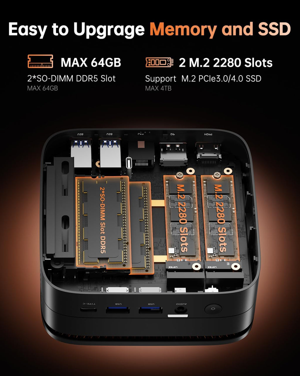KAMRUI Hyper H1 Mini Gaming PC,AMD Ryzen 7 6800H(Beat 6800U),16GB DDR5 4800MHz 512GB M.2 NVMe PCIe3.0x4 SSD Mini PC(8C/16T,up to 4.7GHz),16MB L3 Smart Cache,Triple 4K Display/WiFi6/BT5.2/Mini Computer