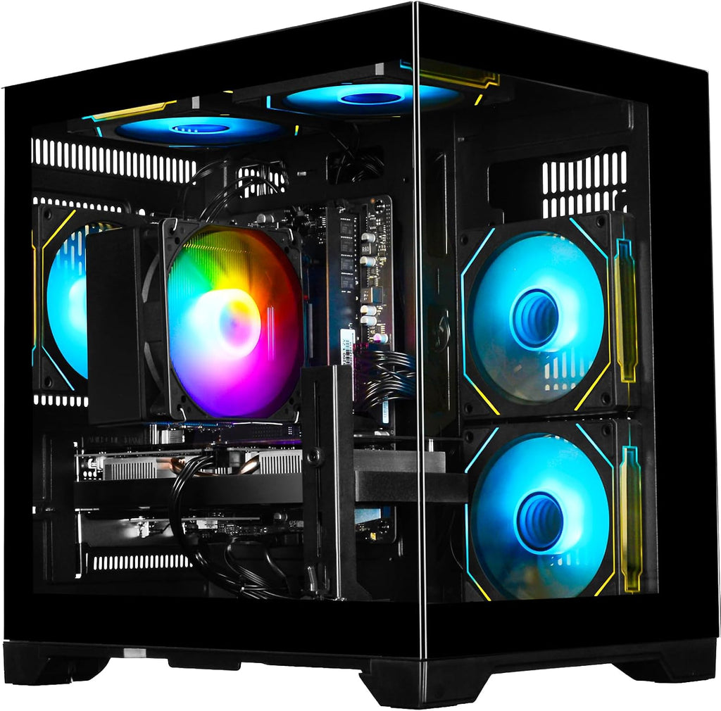 Gaming PC Ryzen 5 5500, GeForce RTX 3050 8GB, 16GB DDR4 3200MHz RAM, 512GB SSD, Prebuilt Desktop Computer for Gaming & Productivity