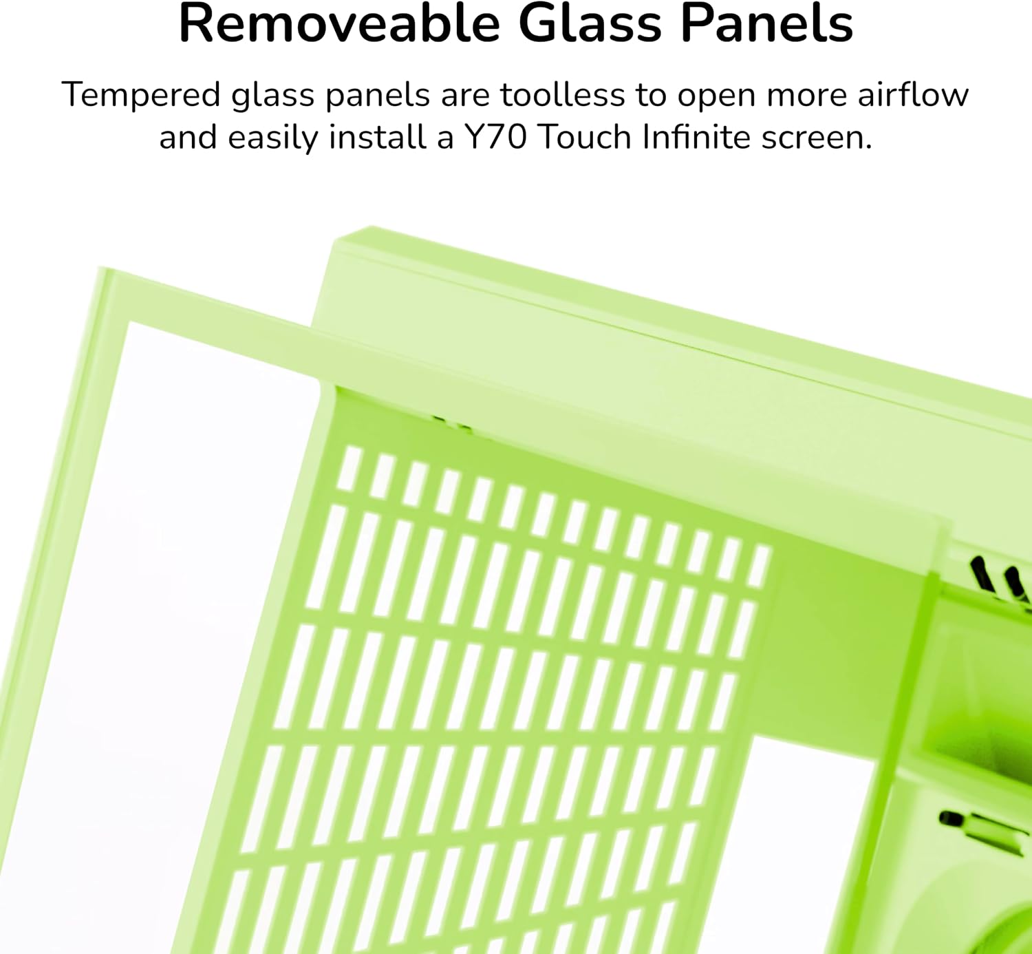 Hyte Y70 Mid-Tower ATX Gaming PC Desktop Case - Panoramic Tempered Glass - Dual Chamber - High Airflow Chassis - PCIE 4.0 Riser Cable Included - New Modern Aesthetic - Matcha Milk (Green)