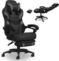 Respawn 110 Pro Ergonomic Gaming Chair with Footrest for Adults - Comfortable Office Gaming Recliner with Lumbar Support and Headrest, Racing Style Video Game Chairs for Computer Gamer - Gray