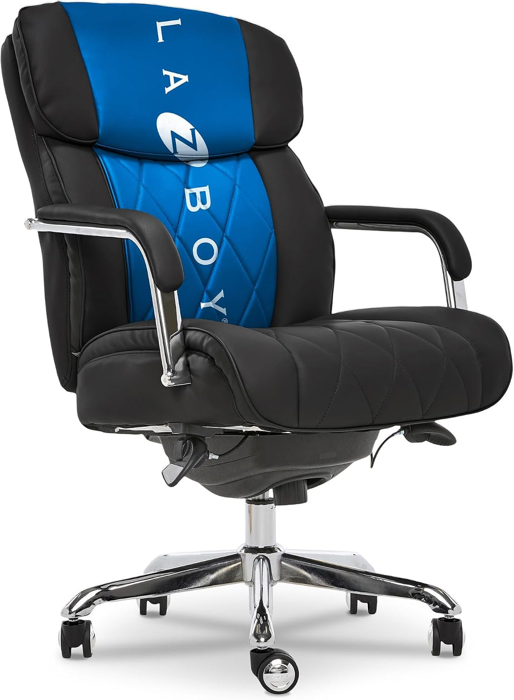 La-Z-Boy Sutherland Ergonomic Faux Leather Swivel Computer and Desk Chair, Black (CHR10048A)