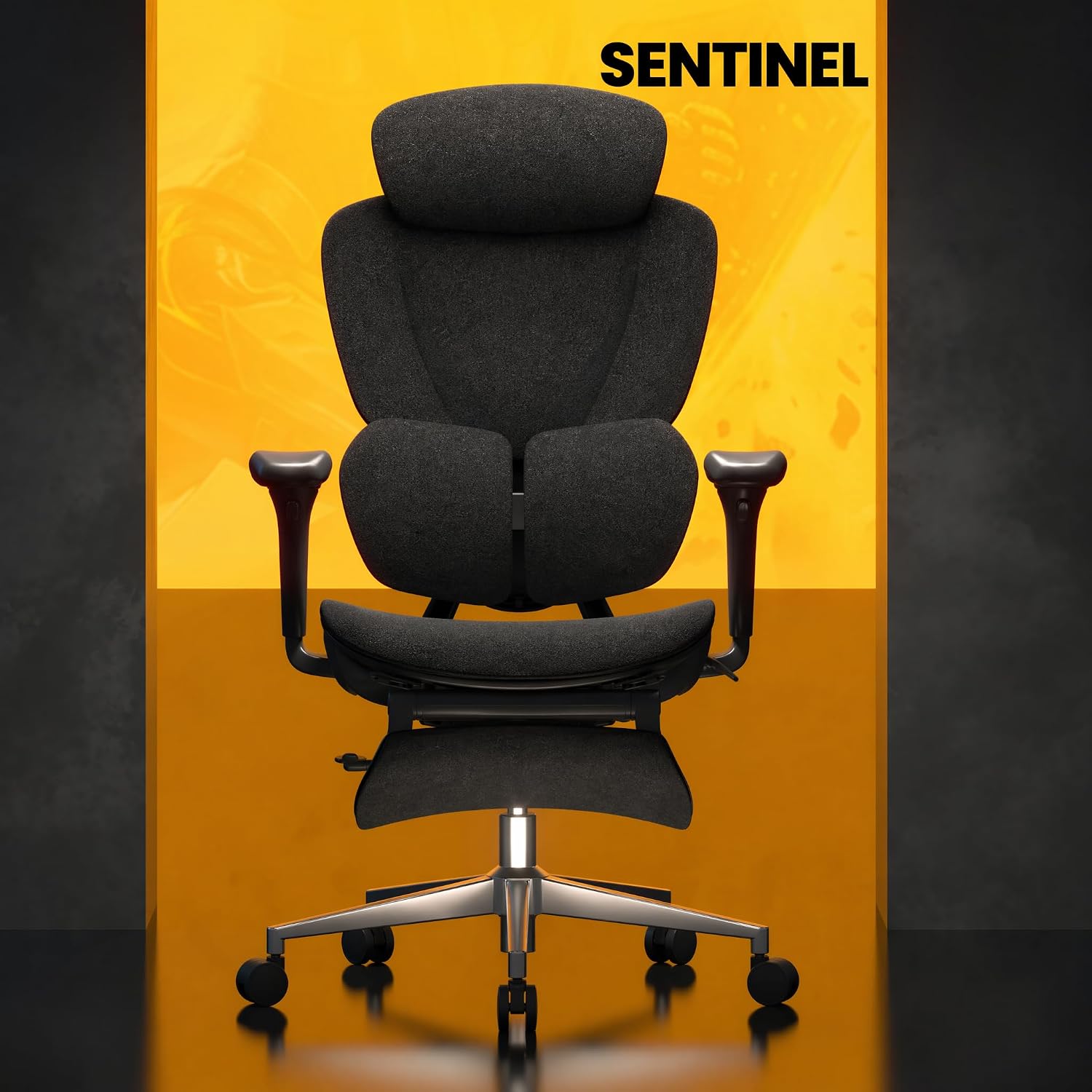 FLEXISPOT Sentinel Ergonomic Gaming Chair with Dual-Wing Adaptive Lumbar, 3D Armrests, 3-Position Recline up to 120°, Height-Adjustable Backrest, Premium Mesh Computer Desk Chair for Home & Office