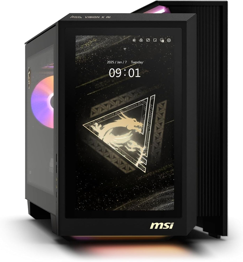 [2025] MSI MEG Vision X AI 2NVZ9-045US (Intel Core Ultra 9 285K, 192GB DDR5 RAM, 2X 2TB NVMe SSD, NVIDIA GeForce RTX 5090, Windows 11 Pro) Gaming Desktop PC