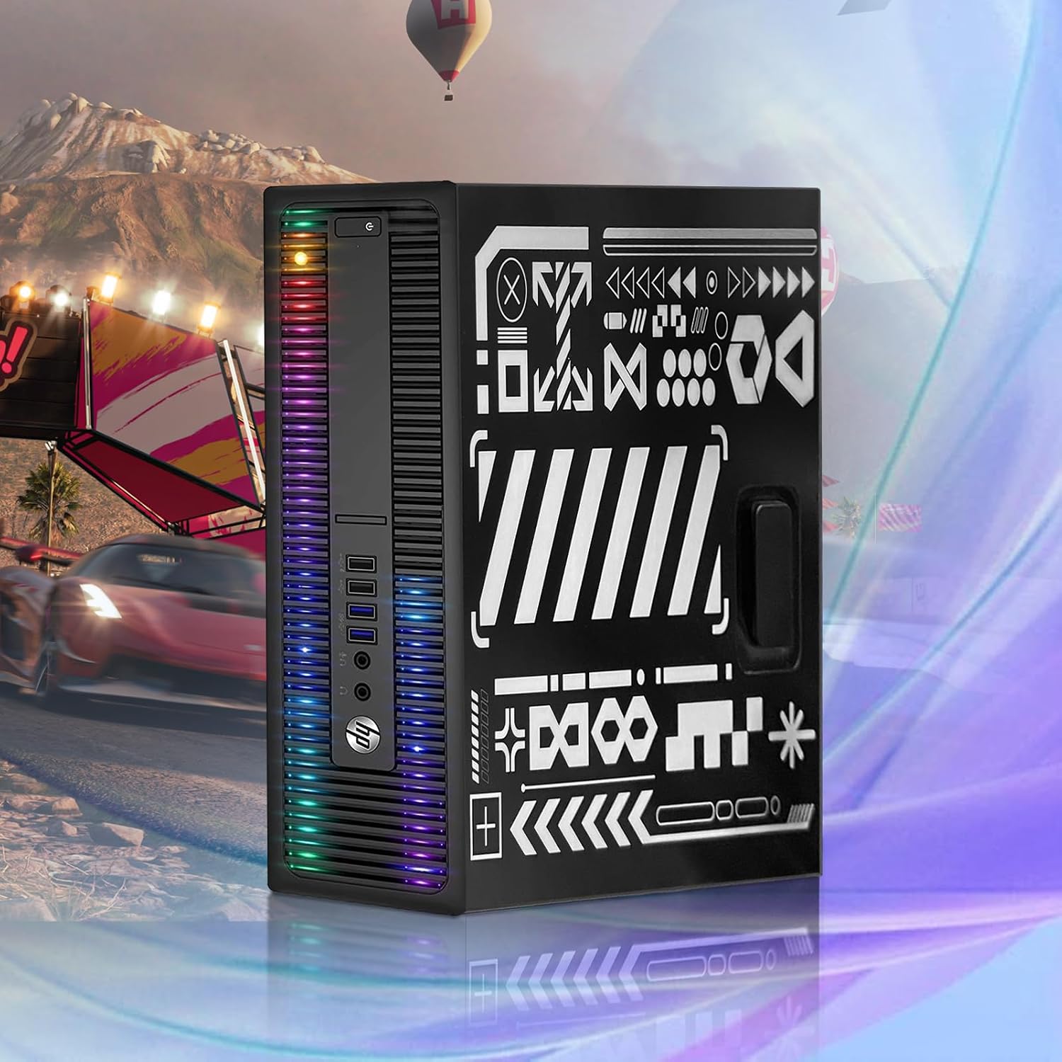 HP RGB Gaming Desktop Computer, Intel Quad Core I5-6500 up to 3.6GHz, GeForce GT 1030 2G GDDR5, 16GB DDR4, 512G SSD, RGB Keyboard & Mouse, 600M WiFi & Bluetooth 5.0, Windows 11 Pro (Renewed)