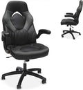 RESPAWN 3085 Ergonomic Gaming Chair for Adults, High Back Office Chair with Headrest and Flip Up Arms, Leather Racing Style Gaming Seat with Lumbar Support, Video Game Computer Desk Seat - Gray