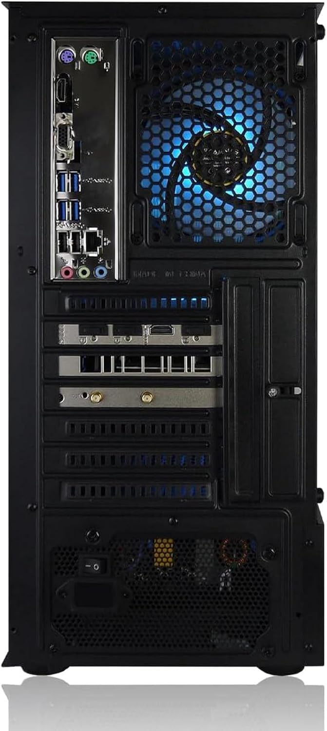 Max Gaming PC - AMD RYZEN 5 5600X 6-Core, GeForce RTX 5060, 16GB RAM, 1TB M.2 NVMe SSD, Heat-Pipe Cooler Windows 11 Black