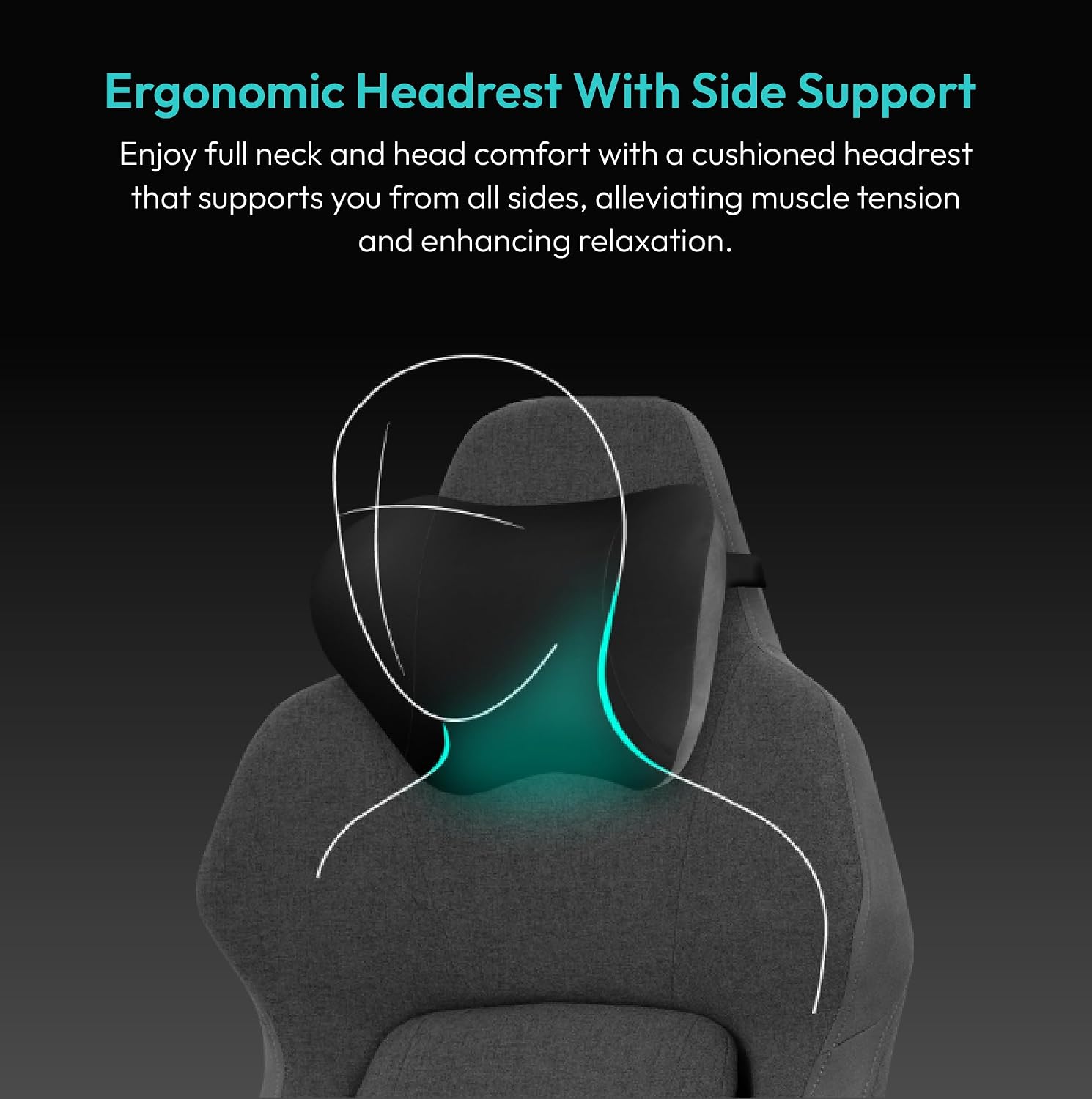 ThunderX3 CORE Smart LOFT Gaming Chair Dark Grey – Ergonomic Office Chair, Automatic Lumbar Support, Synchronised Mechanism, 3D Armrests, Fabric Cover, for Users up to 125kg, 155-190cm