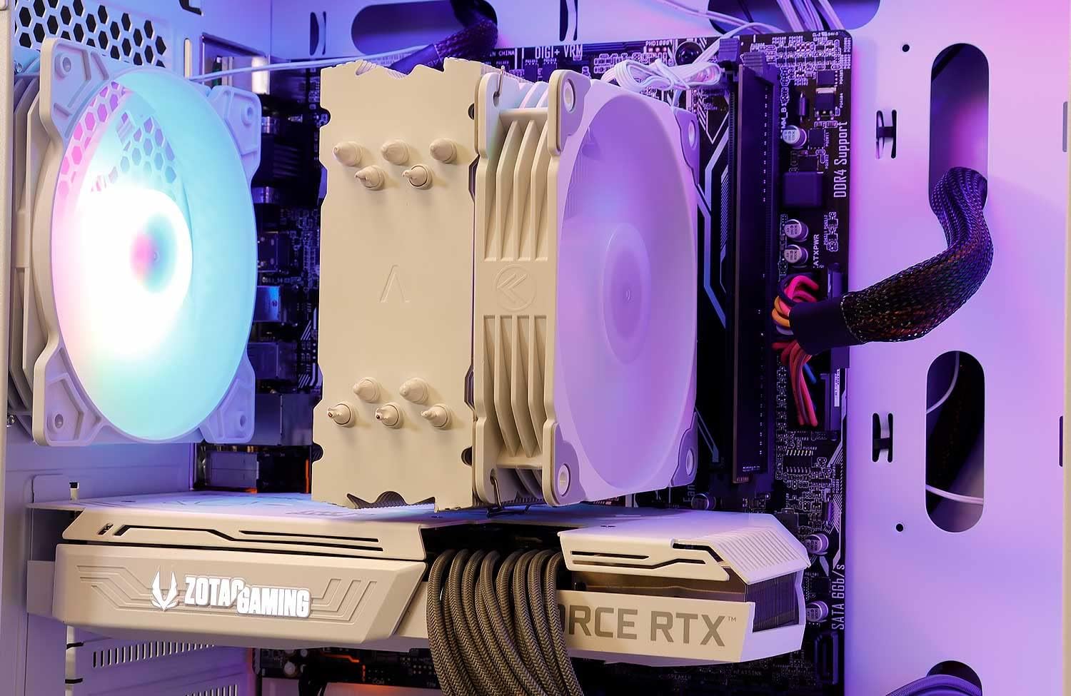ViprTech Ghost 2.0 Gaming PC - AMD Ryzen 7 (4.1Ghz Turbo), RTX 3060 12GB, 16GB DDR4 RAM, 1TB SSD, 700W PSU, VR-Ready, Streaming, WiFi BT, RGB, Win 11, Desktop Computer White