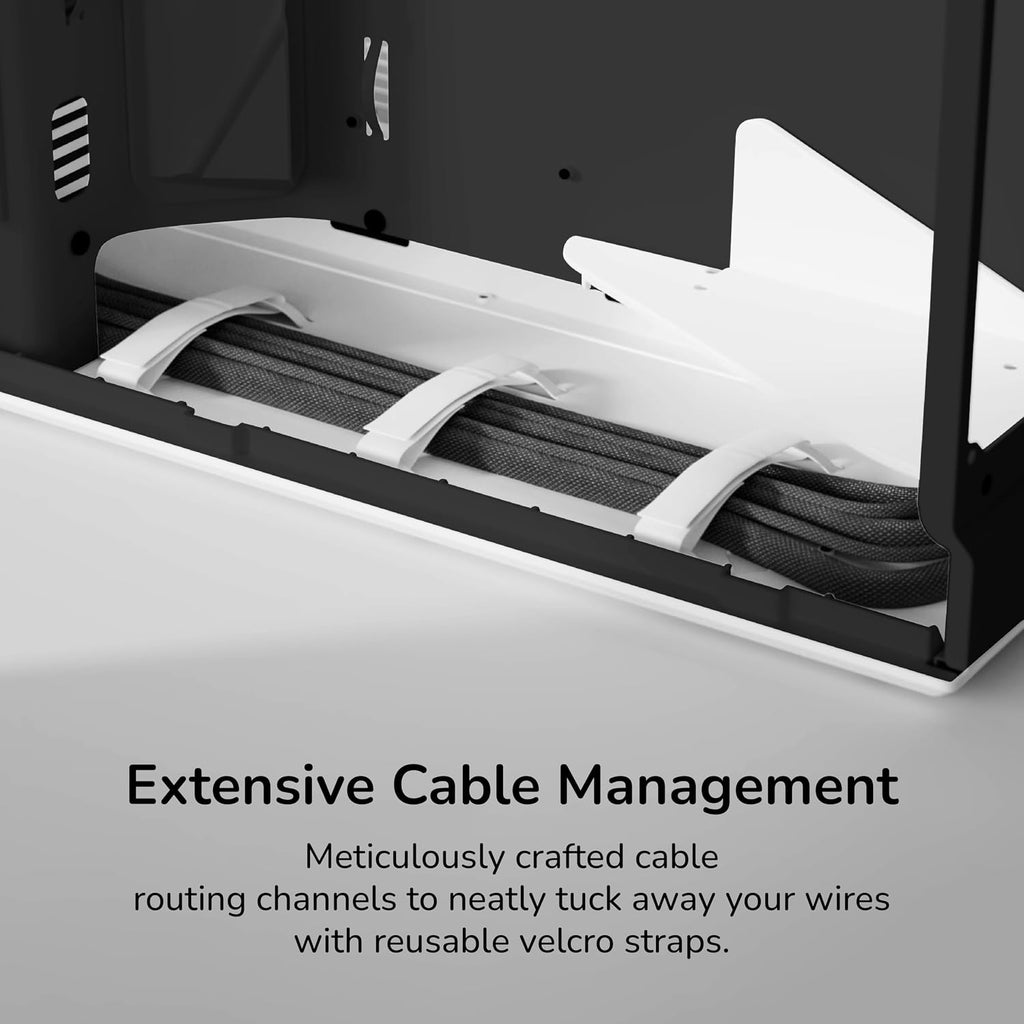 Hyte Y70 Upgraded Modern Aesthetic Dual Chamber Panoramic Tempered Glass Mid-Tower ATX Computer Gaming Case with PCIE 4.0 Riser Cable Included, White (CS-HYTE-Y70-BW)